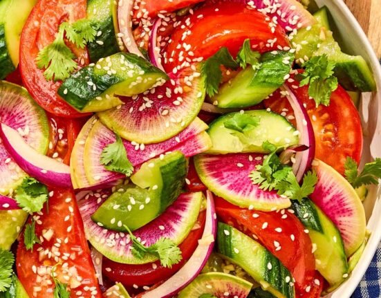 Smashed Cucumber & Tomato Salad