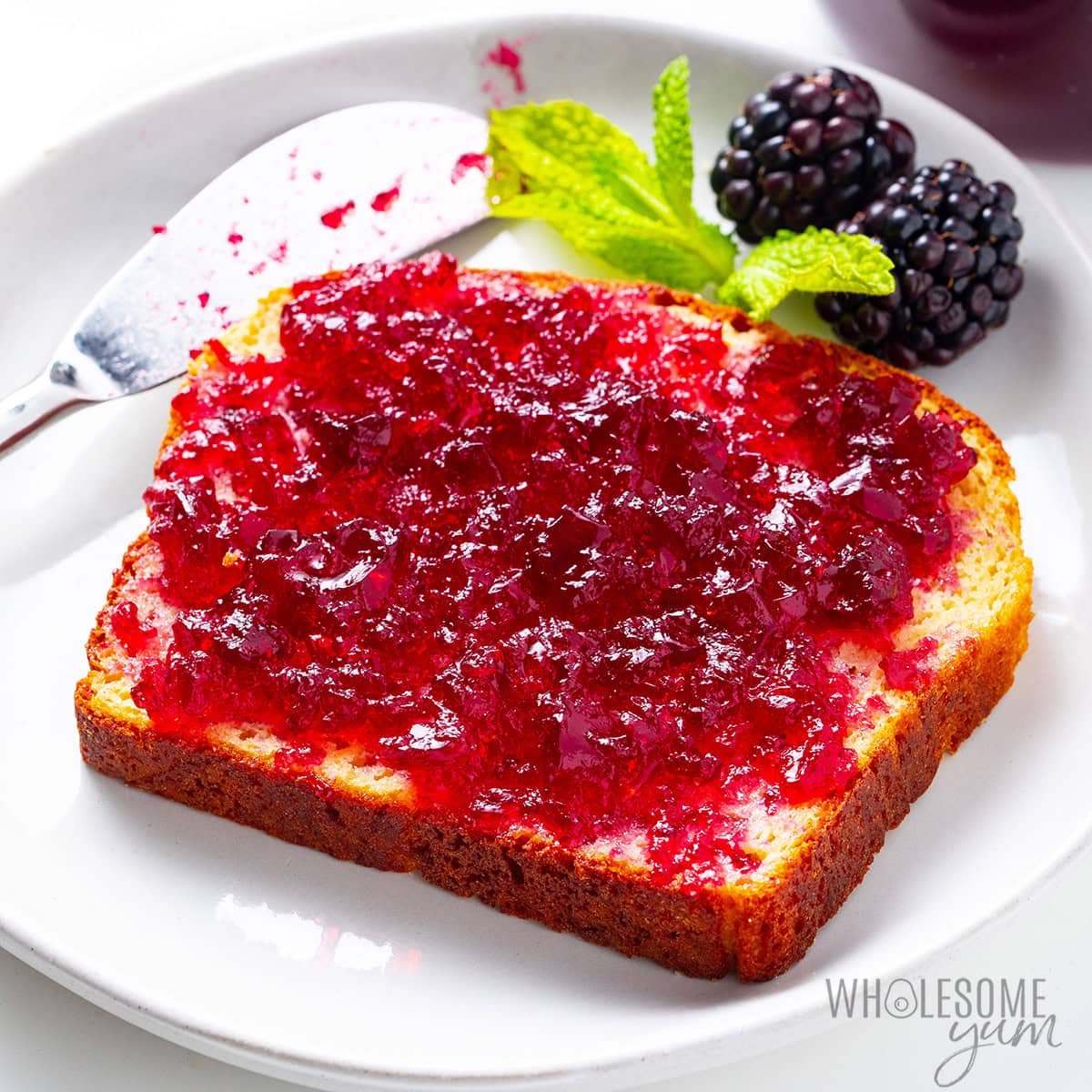 Sugar free jelly on toast.